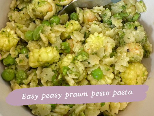 Super greens prawn pesto pasta recipe