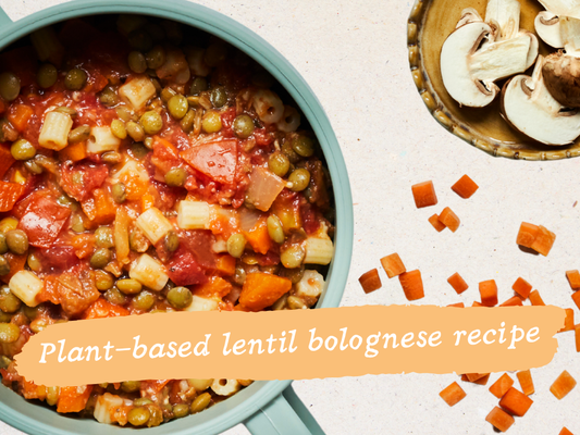 Hidden veggies & plant-based lentil bolognese recipe