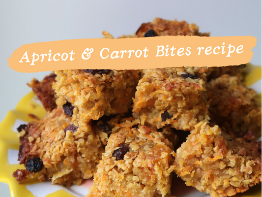 Six ingredient apricot & carrot oat bites recipe