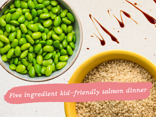 15 minute meal: Honey-soy salmon with bulgur & edamame