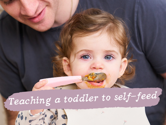 Teaching a toddler to self-feed: Building independence and coping with mess