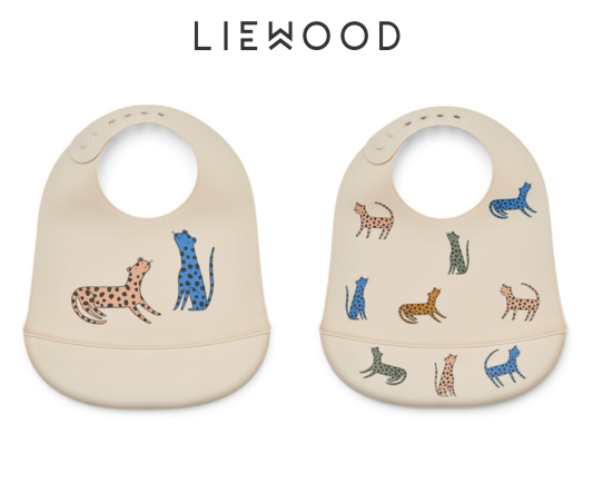 Liewood Tilda Printed Bib 2-Pack - Leopard Multi Mix