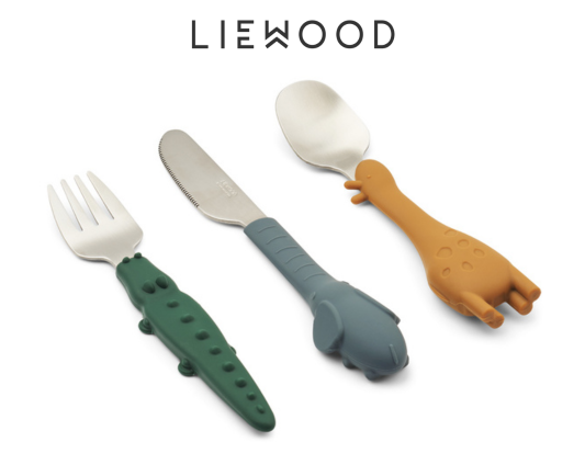 Liewood Tove All Together Cutlery Set - Golden Caramel Mix